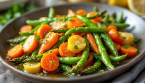 Buttergemüse wie im Restaurant: knackiges Frühlingsgemüse in 10 Minuten aus der Pfanne