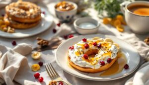 Perfekt fürs Frühstück: Bagels mit griechischem Joghurt