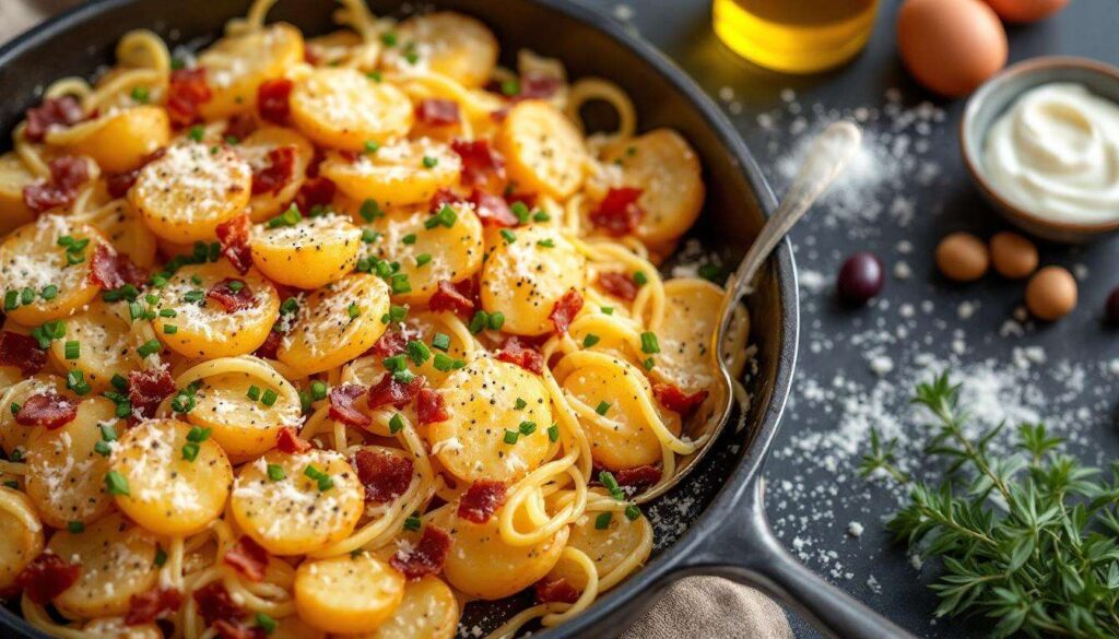 Carbonara-Kartoffeln aus dem Ofen: Cremig, würzig und besser als das Original
