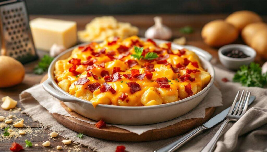 So lecker: Französischer Kartoffelauflauf mit Käse & Speck