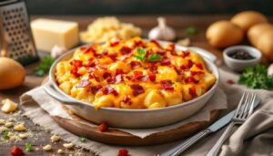 So lecker: Französischer Kartoffelauflauf mit Käse & Speck