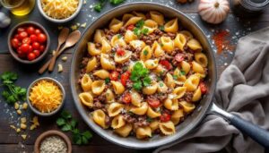 Muschelnudel-Pfanne mit Hackfleisch: So cremig, so lecker!